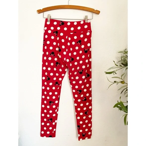 LuLaRoe Disney Minnie Polka Dot Leggings - Picture 2 of 2